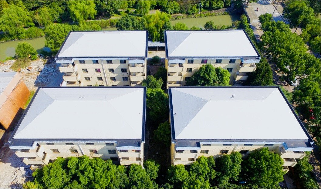 Latest company case about 20000㎡ Taizhou Cross Border E-commerce Industrial Park Chooses To Use Haobang PVC Waterproof Membrane