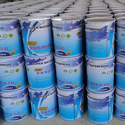 quality Type I 25kg/Barrel Iron Red Polyurethane Waterproofing Coating 1mm 1.8kg/㎡ Strong Anti Deformation Ability factory