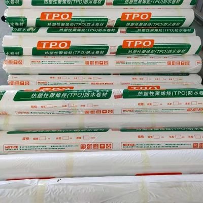 Fully Adhered TPO Waterproof Membrane 1.5mm For Renovation Of Old Steel Roofs