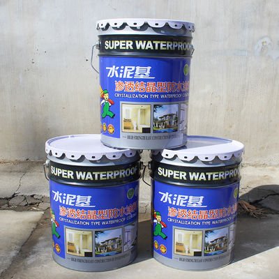 Grey Crystalline Waterproofing Coating Non Curing Low VOC 24 Hours Drying Time