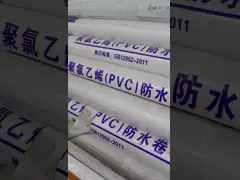 Durable White Pvc Sheet Waterproof Membrane For Exposed Single Layer Light Steel Roof 20m Length